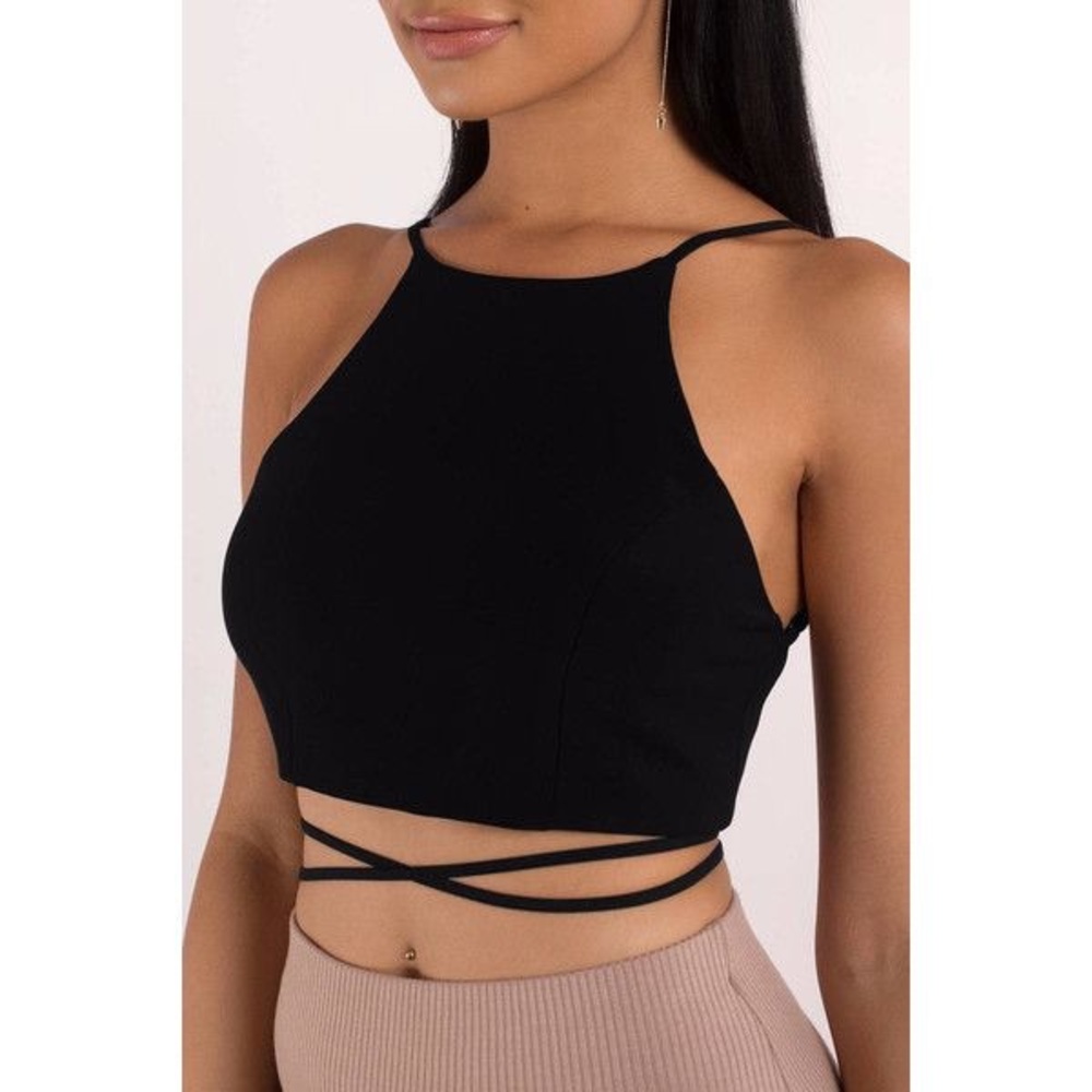 Wrap Around Halter Crop Top